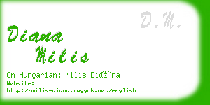 diana milis business card